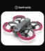 DJI Avata 2 drone üzerine takılmış pembe renkli darbe emici esnek pervane koruyucu tampon seti